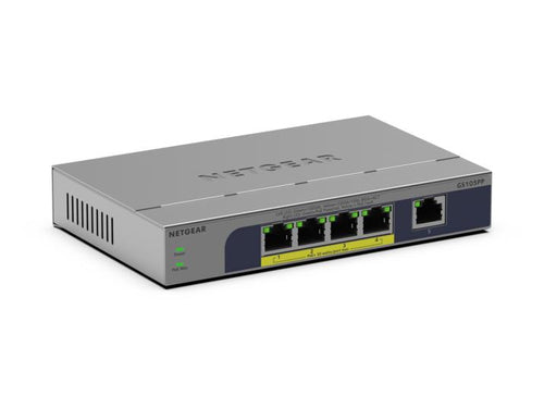 NETGEAR GS105PP-300EUS – Switch (Unmanaged) – 5×GbE, PoE+ 83 W