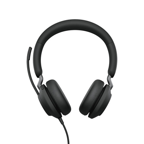Jabra Evolve2 40 SE – Duo Headset, On-Ear – USB-C – Boom-Mikrofon, Beamforming – Schwarz – für UC