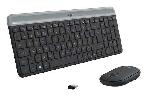 Logitech MK470 – Tastatur, kabellos (2,4 GHz), CH-Layout (DE-CH), Graphit
