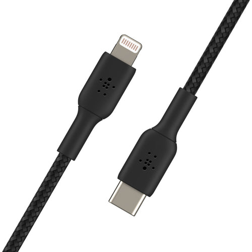Belkin USB-C auf Lightning Kabel, 1 m, Schwarz, MFi-zertifiziert