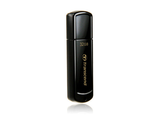 Transcend JetFlash 350 USB-Stick – 32 GB, USB 2.0, Schwarz