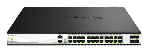 D-Link DXS-3130-28P/E – Managed Switch – 24×10G RJ45, 4×SFP28, L3, PoE++ 790 W, 1U