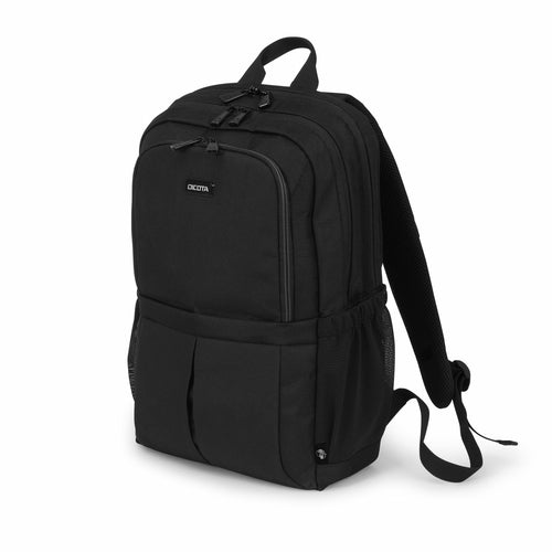 DICOTA Notebook-Rucksack für Notebooks bis 15,6" – Abschliessbar, aus recycelten Materialien – Schwarz