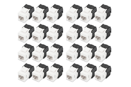 Digitus RJ-45-Kupplung – RJ-45 LSA, Cat6, 1GBase-T, 24er Pack, Schwarz, Weiss