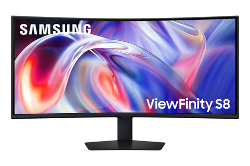 Samsung ViewFinity S8 S85TH – 40" Curved, 5120 × 2160, VA, 144 Hz, USB-C 140 W, KVM, LAN, HDR10+