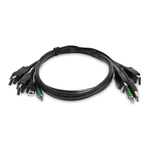 StarTech.com Dual DisplayPort KVM-Kabel 2.0, 3,5 mm Audio