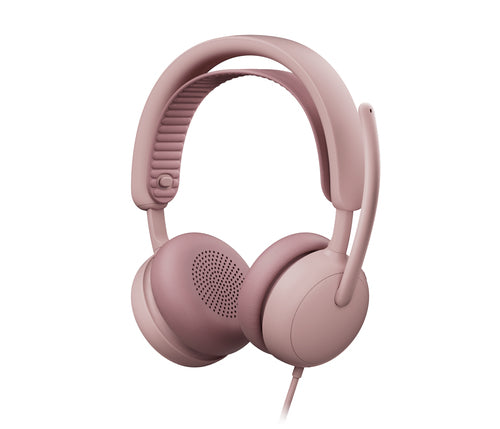 Logitech Zone Wired 2 for Business – Headset – USB-C/USB-A, mit Mikrofon – Rosa