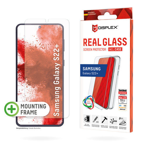 Displex Displayschutz (Panzerglas), 10H – für Galaxy S22+ – mit Applikator