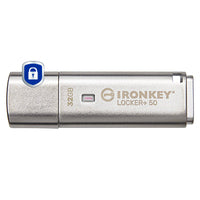 Kingston Technology Kingston IronKey Locker+ 50 USB-Stick – 32 GB, USB 3.2, AES 256-Bit-Verschlüsselung