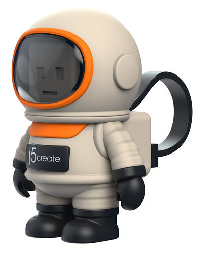 j5create AERO DROP CrossLink Wireless-Dongle – USB-C, 480 Mbit/s, 0,065 m, Schwarz/Grau/Orange