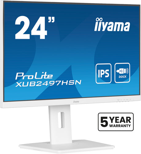iiyama XUB2497HSN-W2 – 23,8", 1920 × 1080 (Full HD), IPS, 100 Hz, USB-C 65 W, KVM, LAN