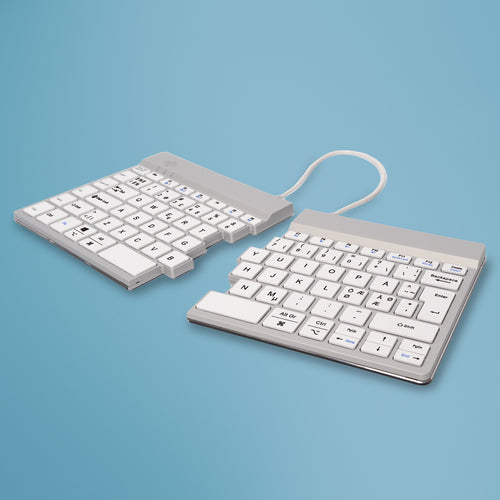 R-Go Tools Split Break – Tastatur, kabellos (Bluetooth), ergonomisch, weiss