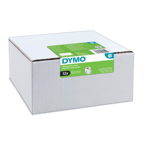 DYMO Etiketten, 57 mm × 32 mm, weiss, wiederablösbar, für LabelWriter (320, Turbo 330, 400er Serie u. a.)
