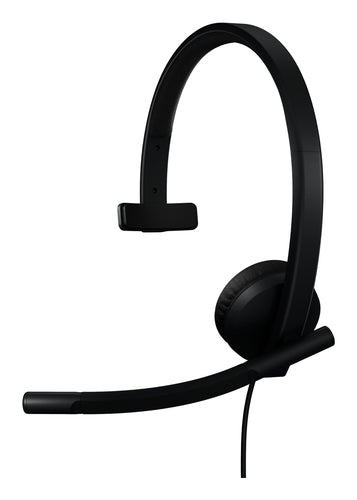Logitech H570e Office-Headset – On-Ear, Mono, Kabelgebunden, USB-C, MS Teams zertifiziert, Schwarz