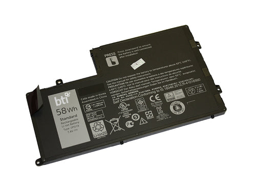 BTI Notebook-Akku – für Dell Latitude 3450 – 56 Wh, 7,4 V (4 Zellen) – Schwarz