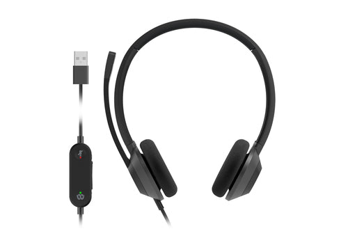 Cisco 322 – Duo Headset – USB‑A – carbon/schwarz – für Microsoft Teams