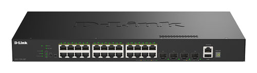 D-Link DGS-1530-28P/E – Managed Switch – 24×GbE, 4×SFP+, L2, PoE+ 370 W, 1U