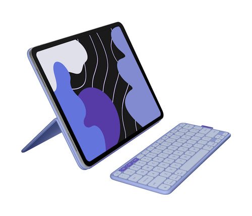 Logitech Flip Folio Tastatur-Case für Apple iPad Pro und iPad Air 13" – Flieder