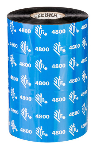 Zebra Thermotransferband – Harz (4800), 174 mm × 450 m, Kern 25 mm, Schwarz, 12er-Pack