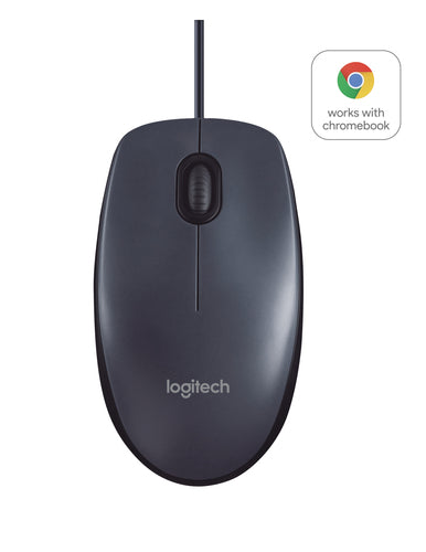 Logitech B100 – Maus – Kabelgebunden (USB‑A), 800 DPI, beidhändig, Schwarz