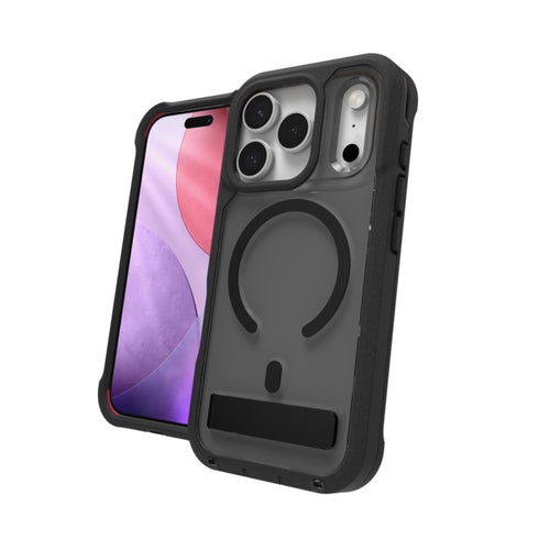 ZAGG Rainier Snap Backcover – für Apple iPhone, mit Ständer, Smoke Black