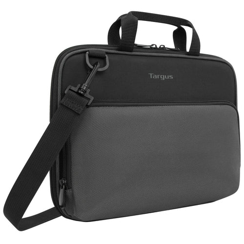 Targus Notebook-Tasche bis 11,6" – abnehmbarer Schultergurt, Fronttasche – Schwarz/Grau
