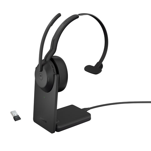 Jabra Evolve2 55 Link380a – Mono Headset – Bluetooth, ANC – Schwarz, für Microsoft Teams, bis 16 h Sprechzeit