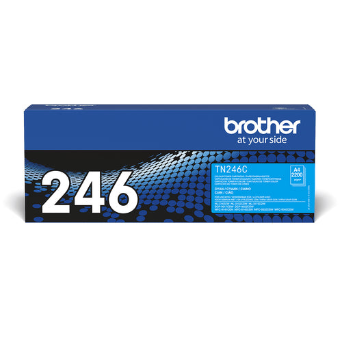 Brother Toner TN-246C – Cyan, 2200 Seiten – für Brother HL-3142CW/HL-3152CDW/HL-3172CDW und andere