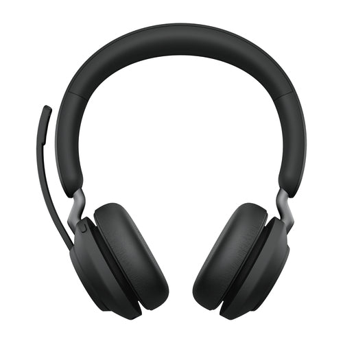 Jabra Evolve2 65 Office-Headset – On-Ear, Stereo, BT, MS Teams zertifiziert, mit USB-A-Dongle, Schwarz