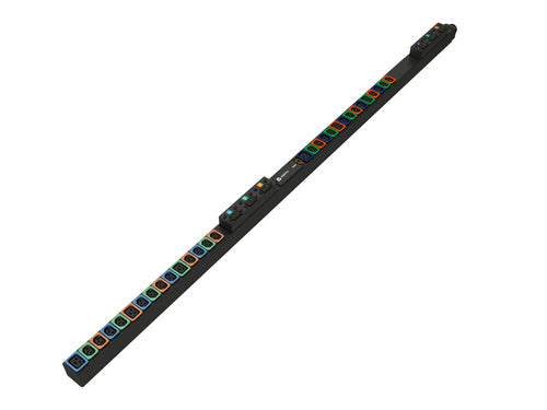 Vertiv U1073L PDU Standard 22 kVA – 30× AC-Ausgänge (C13/C19-Koppler), senkrecht 0U – 32 A, 230/400 V – Schwarz