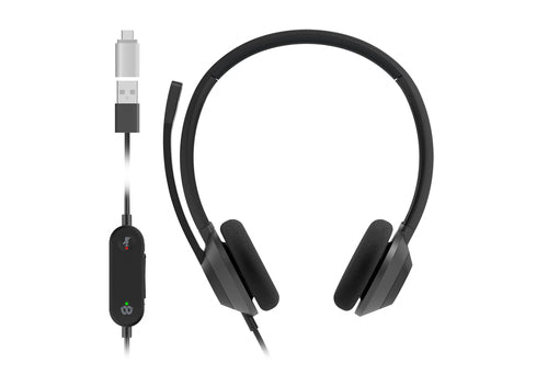 Cisco 322 – Duo Headset – On-Ear – USB-C – Schwarz