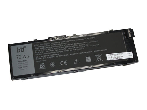 BTI Notebook-Akku – für Dell – 72 Wh, 11,1 V (6 Zellen) – Schwarz
