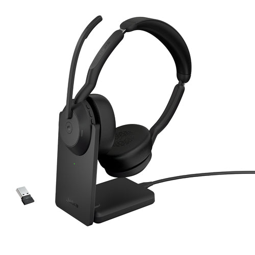 Jabra Evolve2 55 – Duo Headset, Over-Ear – USB-A (Link 390a) – für Microsoft Teams