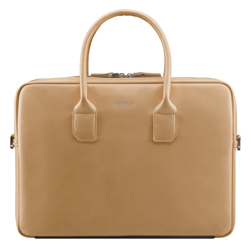 Mobilis Notebook-Tasche bis 14" – Baumwolle innen – Beige