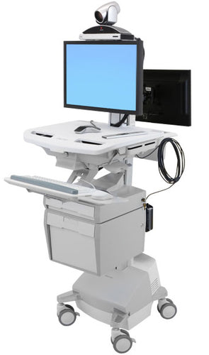 Ergotron StyleView SV44-57T1-C – Monitorwagen – für Monitore bis 24" – mit Tastaturablage, CH-Stecker