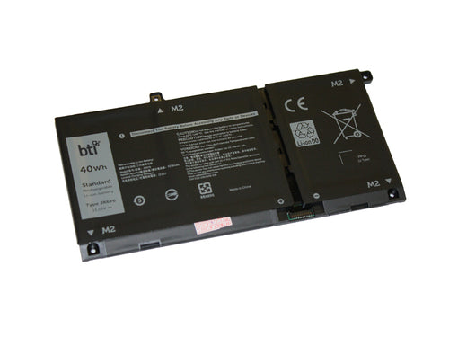 BTI Notebook-Akku – für Dell – 40 Wh, 11,25 V (3 Zellen) – Schwarz