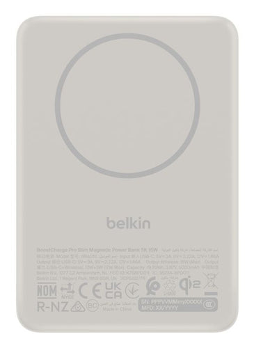 Belkin BoostCharge Slim MagSafe Powerbank 5'000 mAh, beige