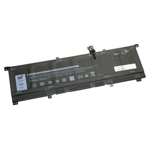 BTI Notebook-Akku – für Dell – 75 Wh, 11,4 V (6 Zellen) – Schwarz