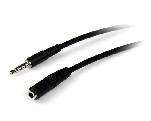 StarTech.com 3,5-mm-Klinken-Verlängerung – Stecker zu Buchse – 2 m, 4-polig, nickelbeschichtete Kontakte