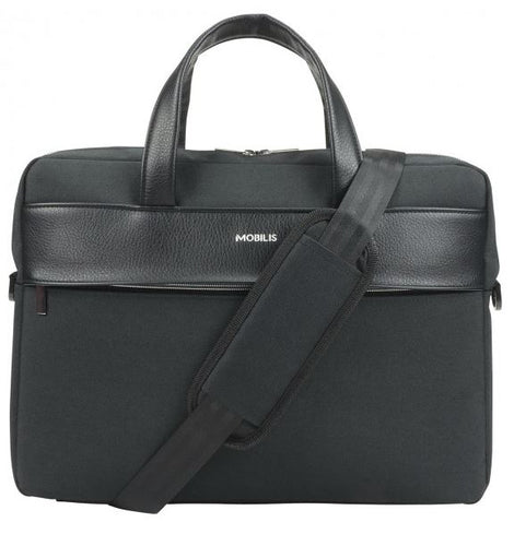 Mobilis Notebook-Tasche bis 15,6" – wasserfest, mit Tablet-Fach – Schwarz