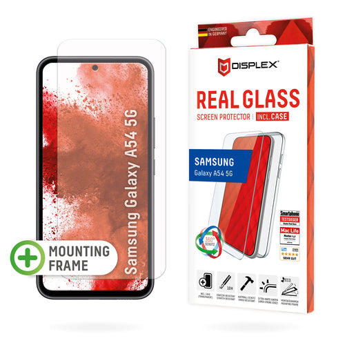 Displex Backcover – für Samsung Galaxy A54 5G, Gehärtetes Glas, Transparent, Panzerglas (10H)