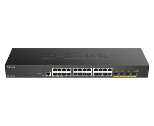 D-Link DGS-1250-28X – Managed Switch – 24×GbE, 4×SFP+, L3, 19" Rack, 1U