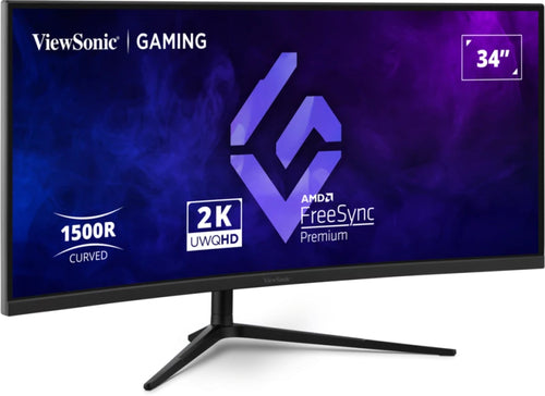 Viewsonic Monitor, 34", 3440 × 1440, VA, 180 Hz, Gebogen 1500R