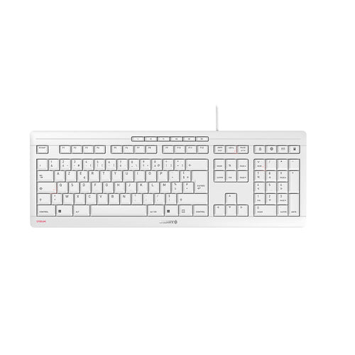 CHERRY Stream – Tastatur, kabelgebunden (USB), FR-Layout (FR), Fullsize (mit Ziffernblock) – für Windows