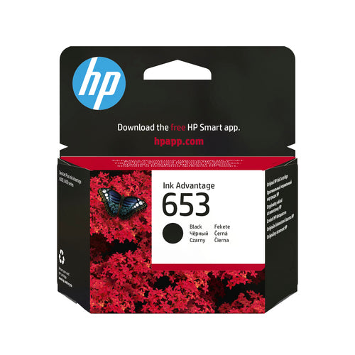 HP Tintenpatrone 653, Schwarz, Original