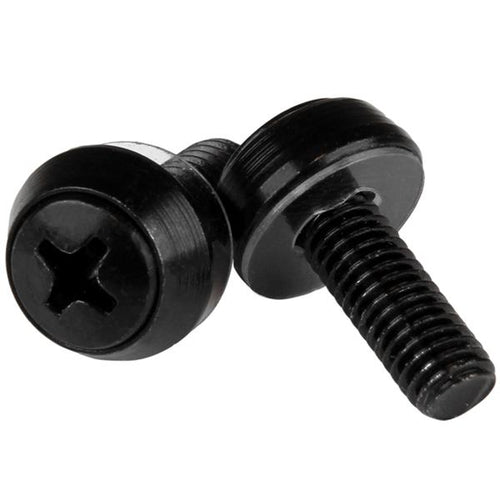 StarTech.com Schrauben M6 – 12 mm, Schwarz, 50 Stk.