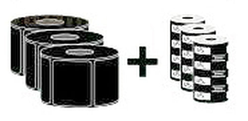 Zebra Druckeretiketten Z-Select 2000T, 102 mm × 76 mm, weiss, Papier, selbstklebend, 3 Rollen