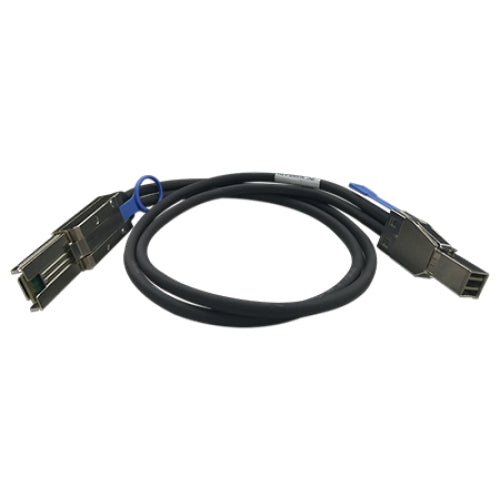 QNAP CAB-SAS30M-8644-8088 – SAS-Kabel SFF-8644 zu SFF-8644, 1 m, gerade, Männlich/Männlich, Schwarz