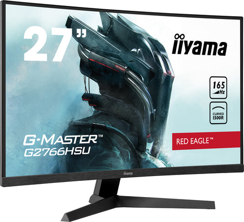 iiyama G2766HSU-B1 – Monitor, 27", VA, 165 Hz, 250 cd/m², Gebogen, VESA 100 × 100, Schwarz