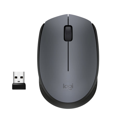 Logitech M170 – Maus – Kabellos (2,4 GHz), 1000 DPI, beidhändig, Grau